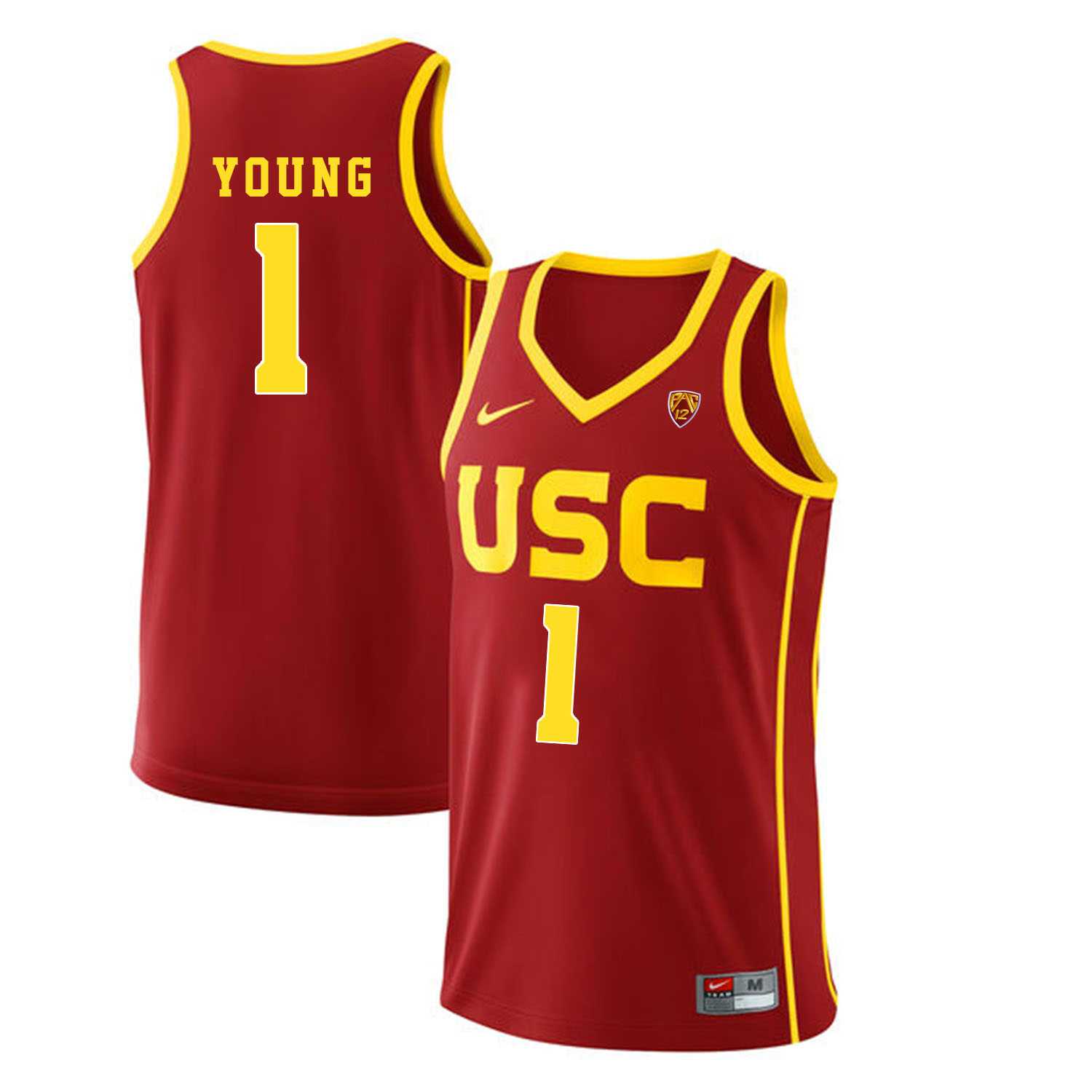 USC Trojans 1 Nick Young Red College Basketball Jersey Dzhi